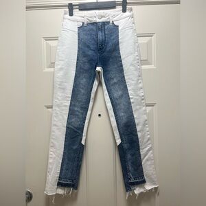 Paige Hoxton Straight Ankle Raw Hem Women's Jeans Size 27 Made in USA
